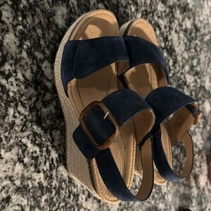 Aetrex - Ashley Arch Support Wedge Navy size 8.5 New No box